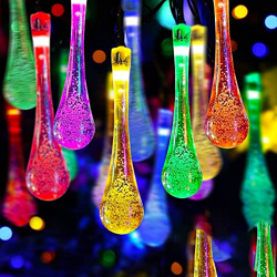 Gesto Serial String Lights for Decoration - 14 LED Rain Drop Fairy Lights Waterproof Indoor Outdoor for Home Decoration, Christmas Decoration, Diwali Decoration, Birthday Party (10 Feet | Multicolor)