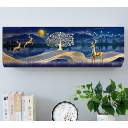 DARSHANAM WORLD Beatiful Designer Ac Cover For 1.5 Ton/ Printed Air Conditioning Dust Cover Folding Design Cover For Indoor And All Type AC Split Cover(97 x 31 x 21.5cm)