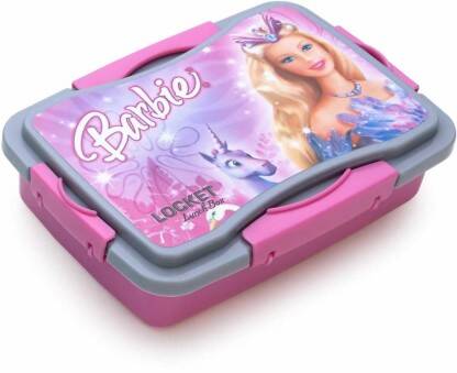 Snack Box for Kids School Customized Plastic Lunch Box for Girls & Boy (Pink) 2 Containers Lunch Box(700 ml)