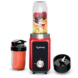 Lifelong Nutri Blender for Smoothies and Juices 500 Watts with 2 Jars - 100% Copper Motor Mixer Grinder, Blender & Smoothie Maker for Kitchen - Blender for Fruits & Vegetables - Stainless Steel Blades