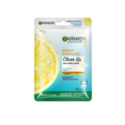 Garnier Bright Complete Clear Up Anti-Pimple Sheet Mask with Vitamin C & Niacinamide - 23g