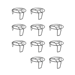 Go Hooked Flower pot stand | Gamla stand | Plant stand for balcony | Pot stand for indoor plants | planter stand | Flower stand for balcony | plant stands for indoor living room (Black, Pack of 10)