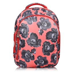 Stylbase Floral Multi Printed Waterproof Bag Ideal For Tuition College Backpack School Bag For Girls 12 years Stylish and Trendy bag for girls 18 Inch Red