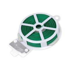 ATEVON Green Thumb Essential: 50M Plastic Twist Tie Wire Spool with Cutter  Convenient Garden and Yard Plant Support for Easy and Neat Tying