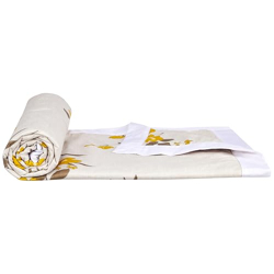 Amazon Brand - Solimo Double Microfiber Quilt | 100% Microfiber Exterior | 120 GSM | for Mild Winters and AC Rooms (Diamond Beige)