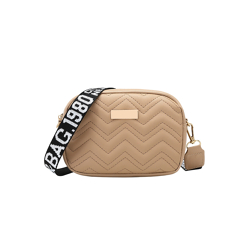 SYGA Geometric Textured Leather Structured Sling Bag