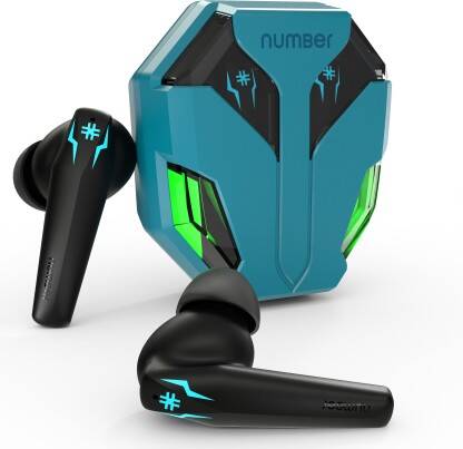 Number Super Buds Pro GT99 Dual Pair, 4 Mic ENC Gaming RGB TWS,35ms Latency,50H Battery Bluetooth(Glass Blue, True Wireless)