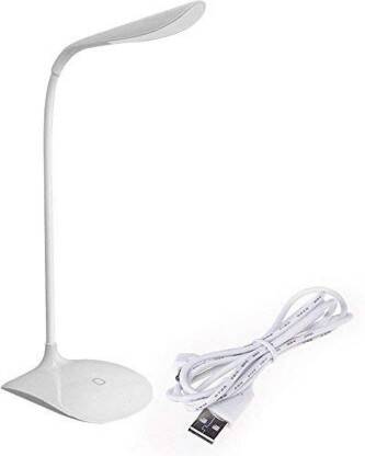 MOBIZAC Powerful Rechargeable Emergency Table Led Foldable Desk Flexible Neck Table Lamp Study Lamp(40 cm, White)