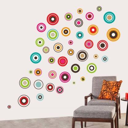 Aquire 120 cm Colorful Polka Motifs 6918 Self Adhesive Sticker(Pack of 1)
