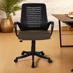 SAVYA HOME Apex Zoom Ergonomic Home and Revolving Office Chair, Mesh Mid-Back Ergonomic Office Chair/Study Chair/Revolving Chair/Computer Chair for Work from Home, Beige