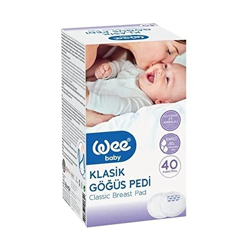 Wee Baby Classic Breast Pad, Highly Absorbent Maternity and Nursing Breast Pads to Prevent Irritation (Pack of 40 Pieces)