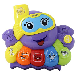 Jack Royal Musical Keyboard Octopus Toy, Multicolour