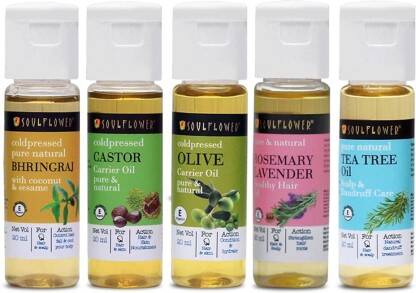 Soulflower Hair Growth Organic Oil Combo for Regrowth Hair Oil(100 ml)