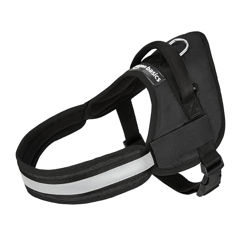 amazon basics Adjustable Comfort Harness, Reflective Harness, No Pull Dog Harness for Outdoor Control Small, Black