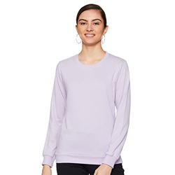 Newport Women's Polyester Crew Neck Regular Fit Sweatshirt (NPWWPSS20001Z01_LT. Lavender' _Small)