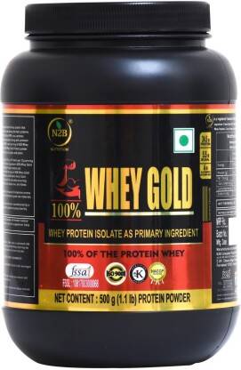 N2B 100% Whey Gold Protein Supplement Powder Weight Gainers/Mass Gainers(500 g, Gourmet Chocolate)