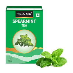 TE-A-ME - Spearmint Tea - 40G | Caffeine Free | Ingredients - Dried Loose Leaf | Aids in Hormone Balance, PCOS Relief & Facial Hair | Herbal Tea | Helps in Digestion
