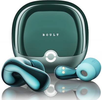 Boult Audio Klarity 1 with 80 Hrs Battery, Dual Pairing, 4 Mic ENC, Liquid Metal Body, 5.4v Bluetooth Gaming(Teal, True Wireless)