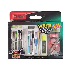 Flair Creative Series Write More Smart Kit | Writing Kit | 18 Multicolor Items Available | Ideal for Writing, Coloring, Shading | Use for Home, School & Office
