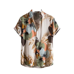 DHRUVI TRENDZ Mens Rayon Men's Casual Shirt Regular Fit Western (DT-MS-6063_Off White_M)