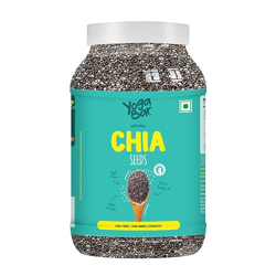 Yogabar Organic Chia Seeds 1Kg, Rich Source in Plant Protein, Diet Food Healthy Snacks, Loaded with Calcium, Iron, Zinc and Magnesium