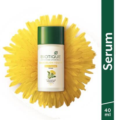 BIOTIQUE Dandelion Youth Anti-Ageing Serum|Men & Women|Reduces Fine Lines|All Skin Types(40 ml)