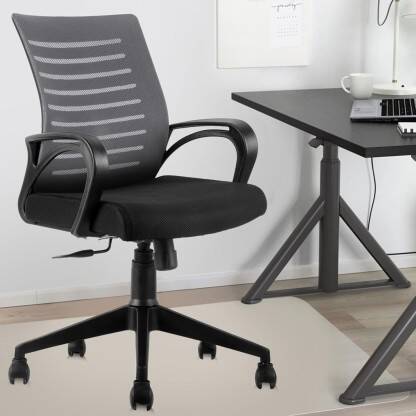 MAESTRO Fabric Office Adjustable Arm Chair(Grey, DIY(Do-It-Yourself))
