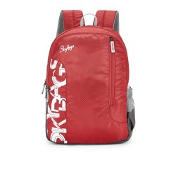 Skybags Unisex Red BRAT Brand Logo Backpack