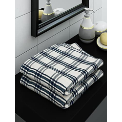 Athom Living Ecosaviour Premium Cotton Bath Towel Luxar White (Pack of 2)