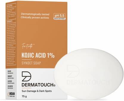 Dermatouch Kojic Acid 1% Soap with Glutathione | For Pigmentation & Sun damage(75 g)
