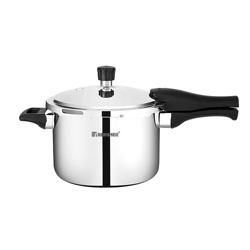 Bergner Trimax Triply Stainless Steel 3 L Outer Lid Pressure Cooker, Triply Bottom, For Healthy Cooking, Mirror Finish, Easy To Clean, Durable, Induction Bottom and Gas Ready - Silver
