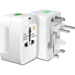 SAIFSMART Worldwide Universal All-in-One Worldwide International Travel Adapter with 125V 6A,250V Electrical Protected Plug (Travel Adapter Without USB)