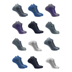 JUARI BE A GENTLEMAN 12 Pair Breathable Mesh and Cushioned Socks in 6 Colours, Unisex (IN, Alpha, Free Size, 12, 6 COLORS)