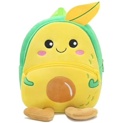 blue tree 11 L Fabric Cute Kid's Plush Backpack (Yellow)