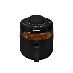 Havells Prolife Crystal Black 1500 W Digital Touch Panel See-Through Window Air Fryer-5 L