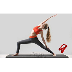 Fitness Mantra 6mm Large Yoga Mat With Carrying Strap, High Density Anti-Skid for Men & Women Fitness Flooring Workout Sweat Proof for Gym/Home/Outdoor Workout (Grey)