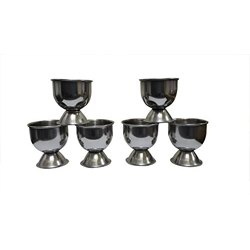 Dynore Stainless Steel Set of 6 Egg Cups Large