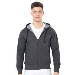 Scott International Hoodies for Men Winter Jackets for Men Sports Jacket Gym Jackets for Men Cotton Regular Fit Sweatshirt with Zip Bike Jackets for Men Hoodies for Men Stylish Charcoal Grey (X_Large)