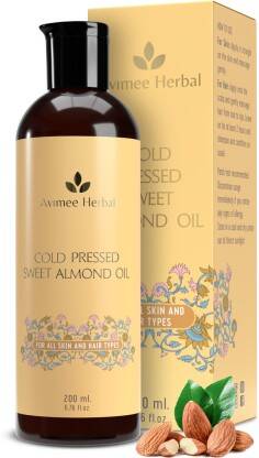 Avimee Herbal Cold Pressed Sweet Almond Oil for Hair Growth Hair Oil(200 ml)