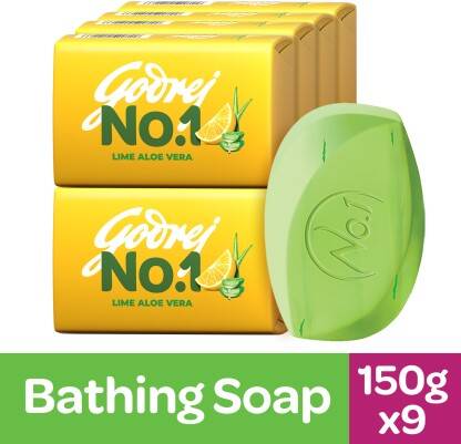Godrej No.1 Lime & Aloe Vera Bath Soap(9 x 150 g)
