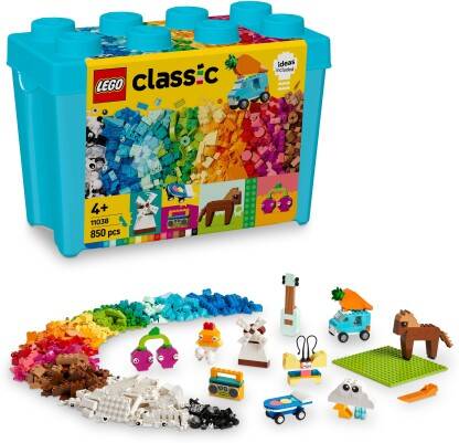 LEGO Classic Vibrant Creative Brick Box Toy Set 11038 ( 850 Pieces)(Multicolor)