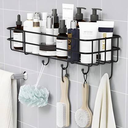 SARAZA Multipurpose Wall Mounted Bathroom Storage Organizer Shelf Rack 