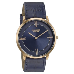 Sonata Poze Quartz Analog Blue Dial Leather Strap Watch for Men-SP70006WL01