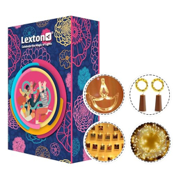 Lexton Combo of Photo Clip Light Battery Powered 20 Clips | Diya Curtain Lights 6 Big & 6 Small Diya | 40 Feet LED Decorative String Light | 4 Pcs, 20 LED Bottle Cork Light (Warm White)
