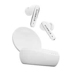 HAMMER White Airflow Lit true wireless Earbuds with Upto 20H Playtime & Touch Controls