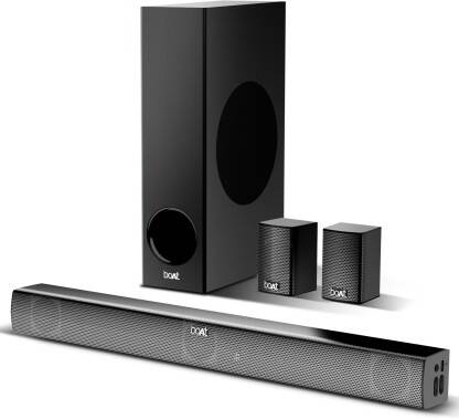 boAt Aavante Bar 2400 Pro w/ EQ Modes, Bass & Treble Controls, Sleek & Premium Design 220 W Bluetooth Soundbar(Premium Black, 5.1 Channel)