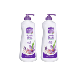 BOROPLUS Set of 2 Doodh Kesar Body Lotion with Vit E for Soft Glowing Skin - 400 ml Each