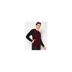 Fort men sweaters  cardi, maroon-blue, m