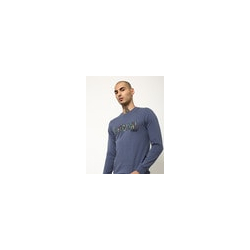 Crew-Neck Sweatshirt with Text Applique