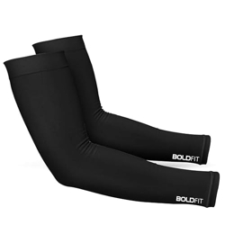 Boldfit Arm Sleeves for Men & Women UV Protection Hand Sleeves for Boys & Girls Sun Protection Sleeves for Men Arm Sleeves for Women for Running, Hand Cover Arm Sleeves for Bike Riding - 1 Pair Large